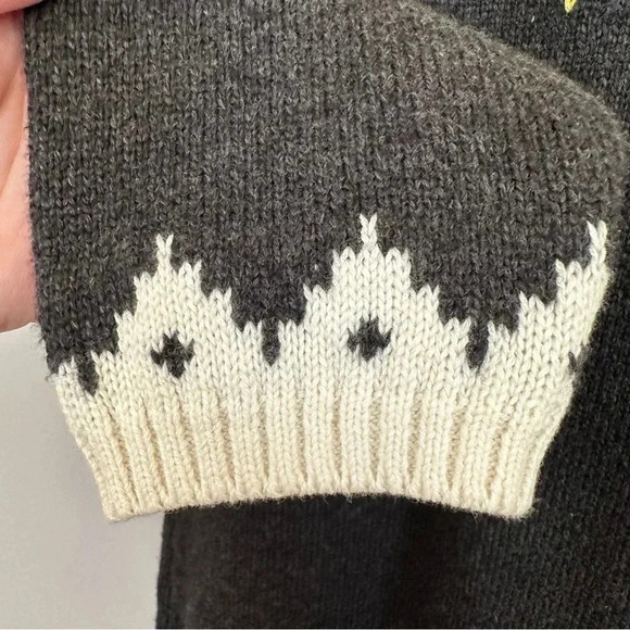 Hanna Anderson Girl's/Kid Wool Blend Gray & Yellow Sweater Dress Sz 150, 12 NWT - Picture 5 of 9